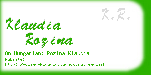klaudia rozina business card